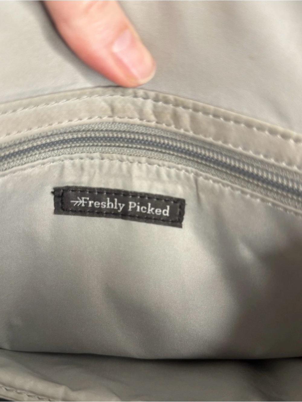 Freshly Picked Gray Leather Baby Backpack - Picture 9 of 12